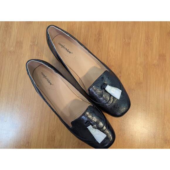Comfortview Women's The Aster Slip-On Flat Loafers Size 11 Black Tassel (Q01) - Picture 3 of 8